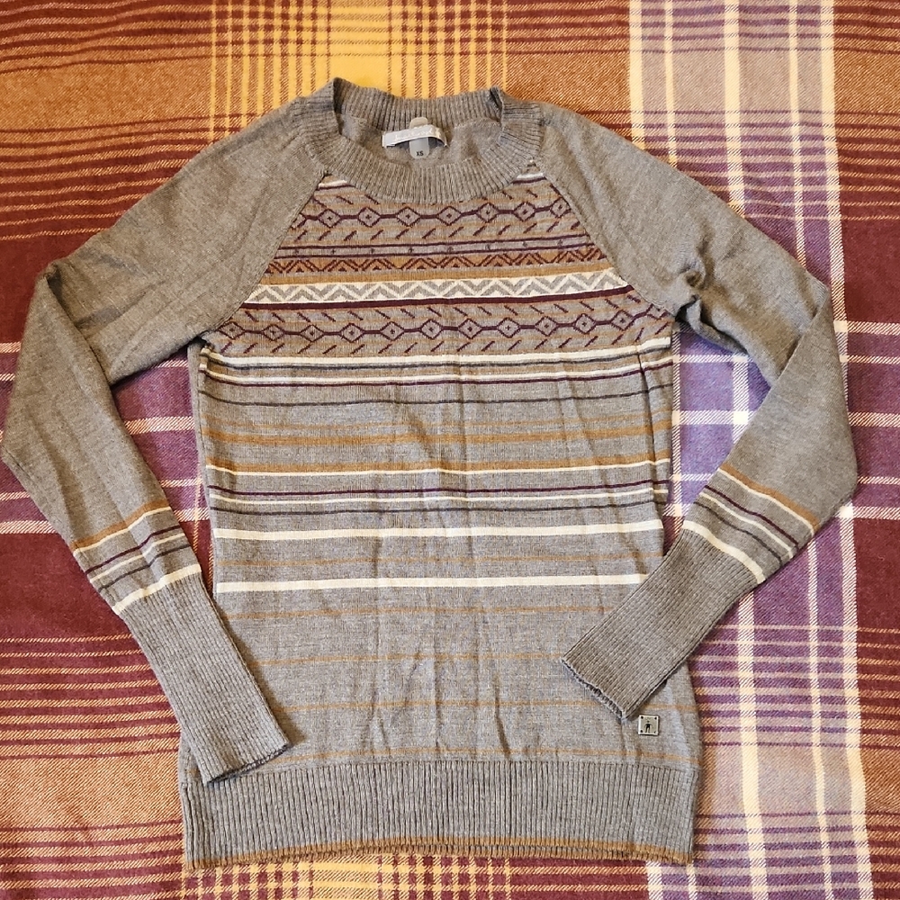 Smartwool Crewneck Sweater Heather Brown Size XS